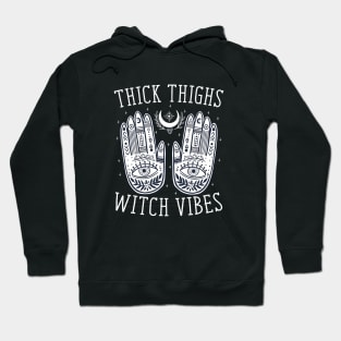 Thick Thighs Witch Vibes Halloween Hoodie